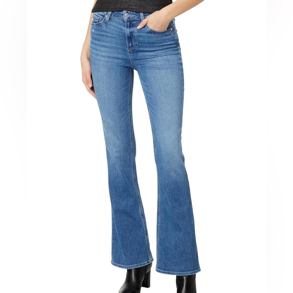 Paige Hidden Hills High Rise Bootcut Jeans Womens Size 34 Luxury Designer Denim